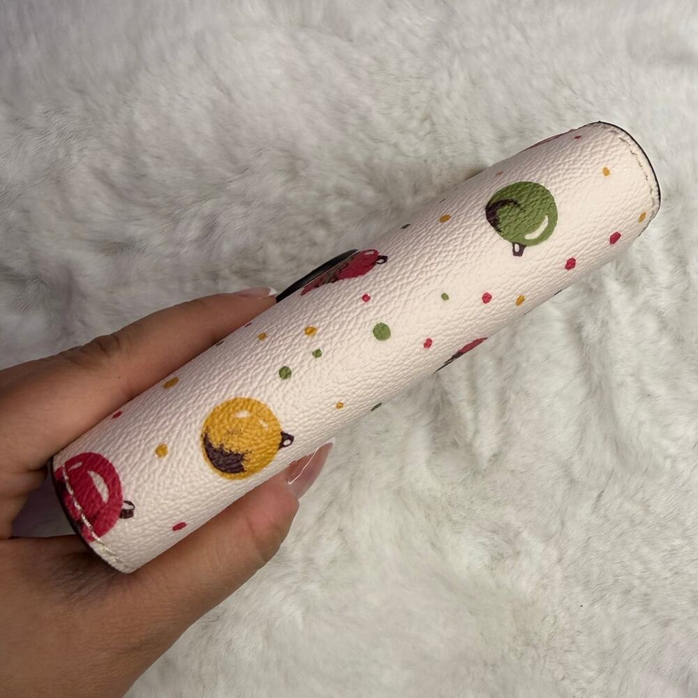 COACH Medium Corner Zip Wallet with Ornament Print - Picture 6 of 8